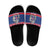 Iceland Christmas Slide Sandals Coat Of Arms Christmas Pattern - Wonder Print Shop