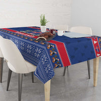 Iceland Christmas Tablecloth Coat Of Arms Christmas Pattern - Wonder Print Shop