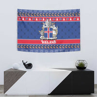Iceland Christmas Tapestry Coat Of Arms Christmas Pattern - Wonder Print Shop