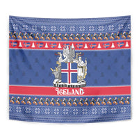 Iceland Christmas Tapestry Coat Of Arms Christmas Pattern - Wonder Print Shop