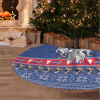 Iceland Christmas Tree Skirt Coat Of Arms Christmas Pattern - Wonder Print Shop