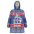 Iceland Christmas Wearable Blanket Hoodie Coat Of Arms Christmas Pattern - Wonder Print Shop