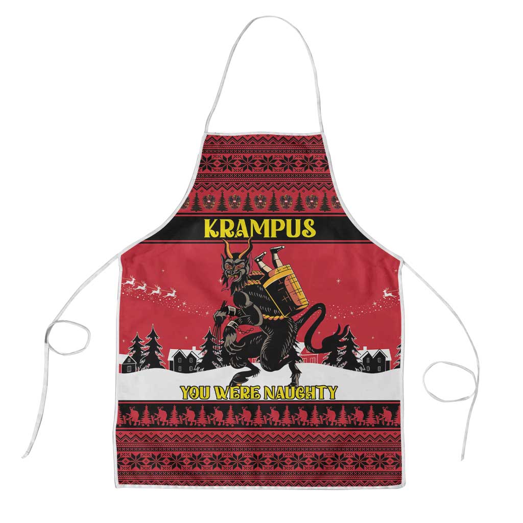 Austria Christmas Apron Krampus You Were Naughty - Wonder Print Shop