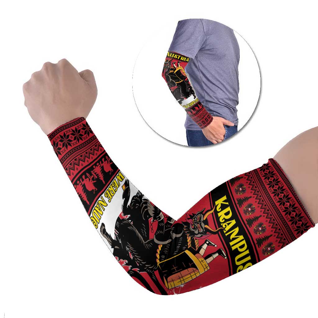 Austria Christmas Arm Sleeves Krampus You Were Naughty - Wonder Print Shop