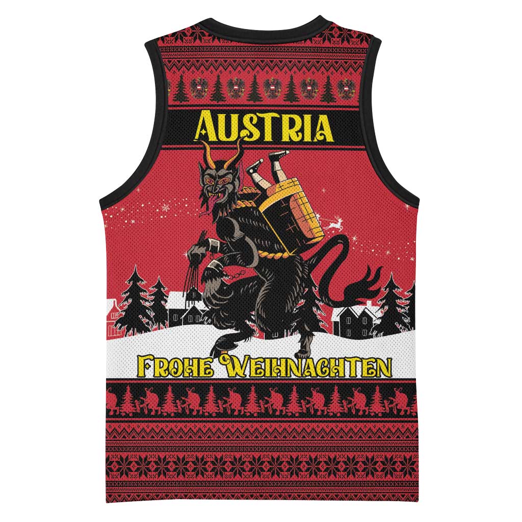 Austria Christmas Basketball Jersey Krampus You Were Naughty - Wonder Print Shop