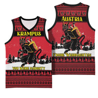 Austria Christmas Basketball Jersey Krampus You Were Naughty - Wonder Print Shop
