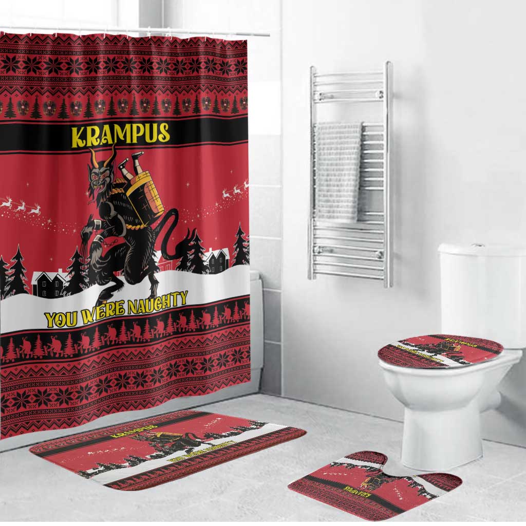 Austria Christmas Bathroom Set Krampus You Were Naughty - Wonder Print Shop