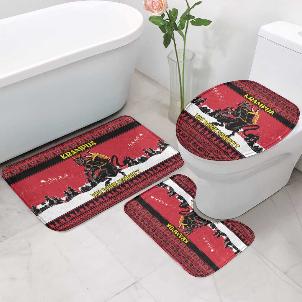Austria Christmas Bathroom Set Krampus You Were Naughty - Wonder Print Shop