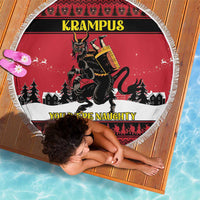 Austria Christmas Beach Blanket Krampus You Were Naughty - Wonder Print Shop