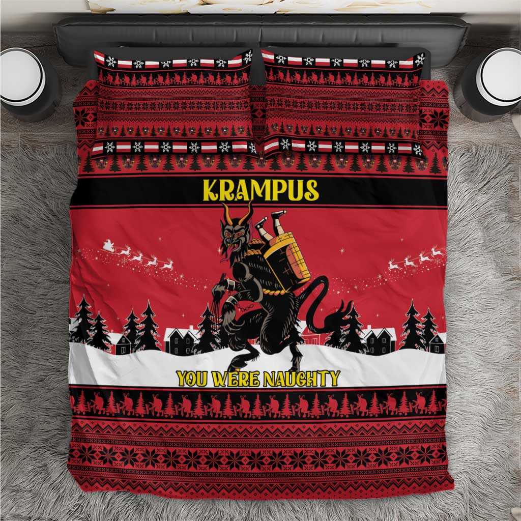 Austria Christmas Bedding Set Krampus You Were Naughty - Wonder Print Shop