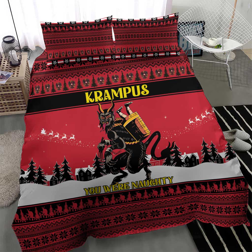 Austria Christmas Bedding Set Krampus You Were Naughty - Wonder Print Shop