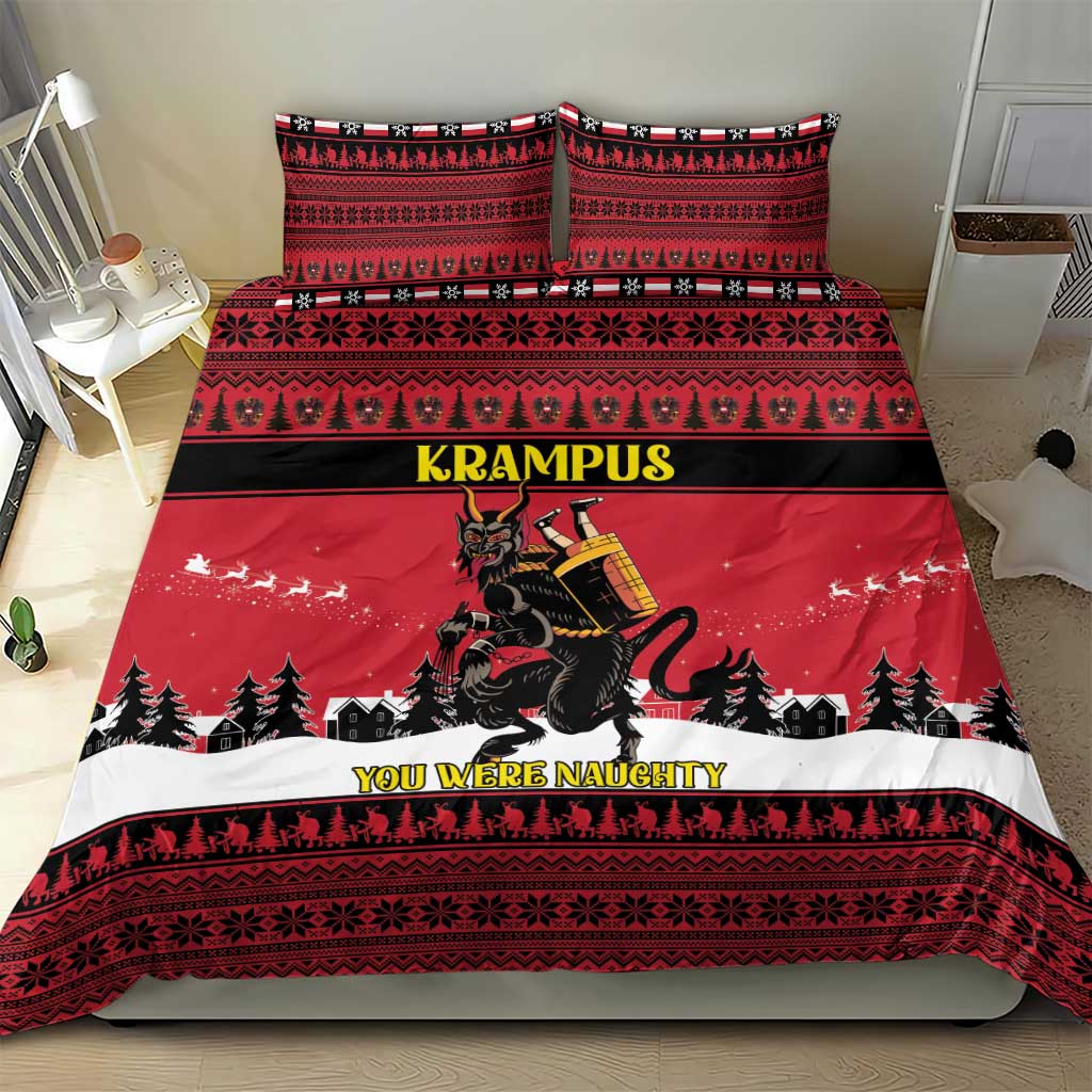 Austria Christmas Bedding Set Krampus You Were Naughty - Wonder Print Shop