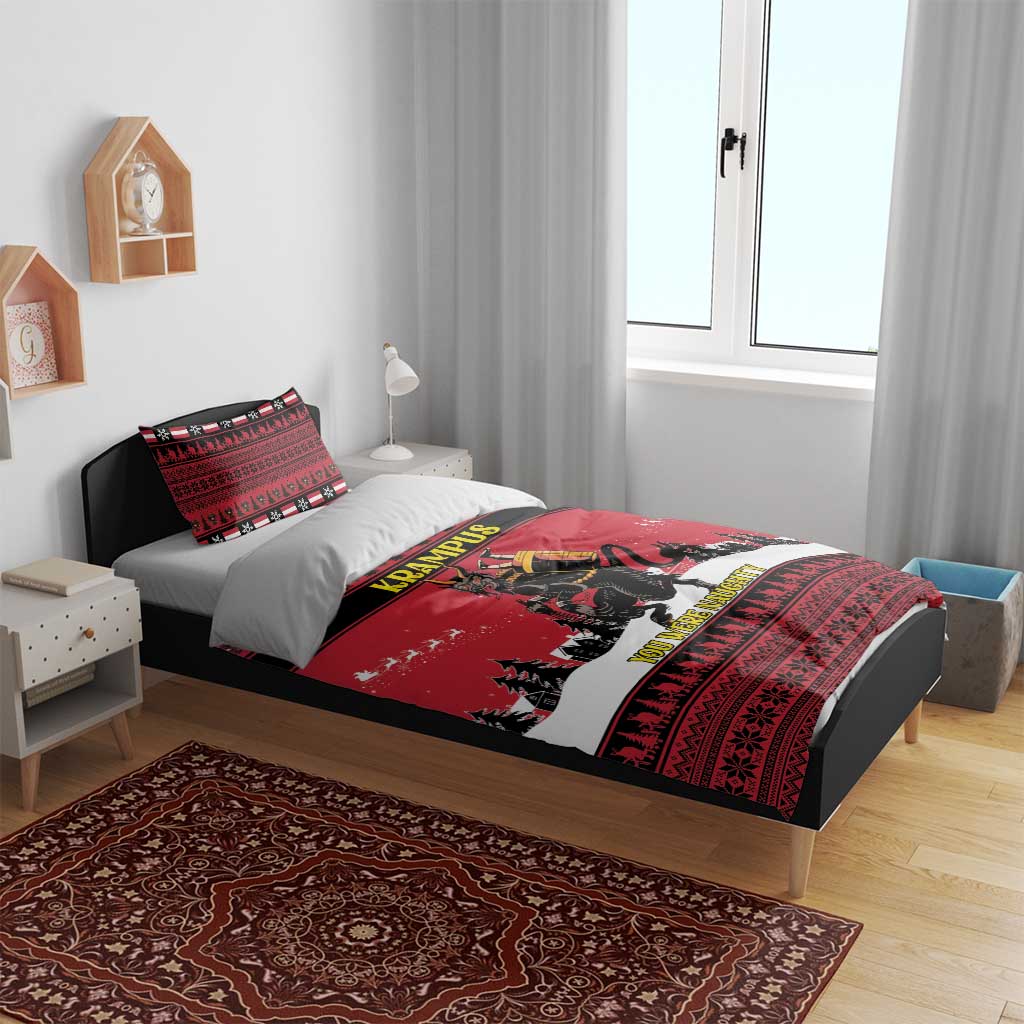 Austria Christmas Bedding Set Krampus You Were Naughty - Wonder Print Shop