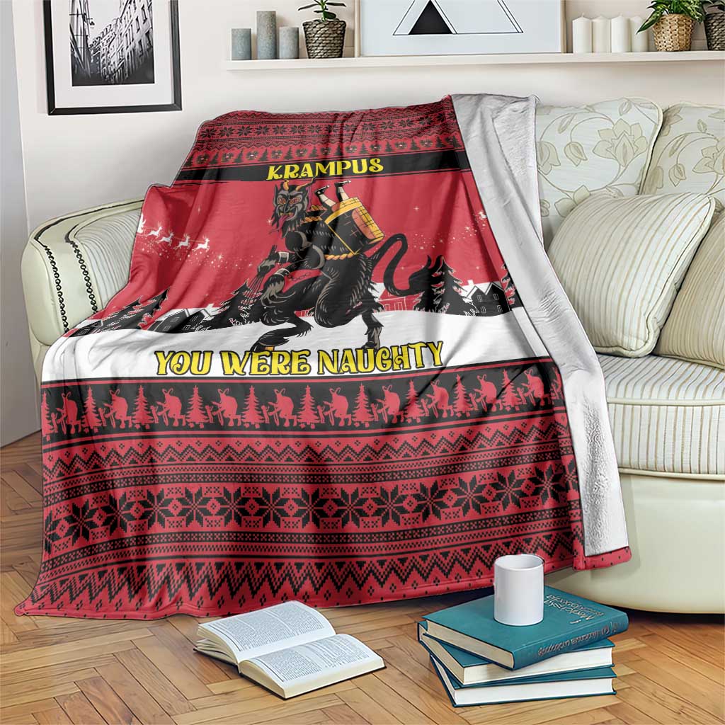 Austria Christmas Blanket Krampus You Were Naughty - Wonder Print Shop