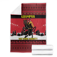 Austria Christmas Blanket Krampus You Were Naughty - Wonder Print Shop