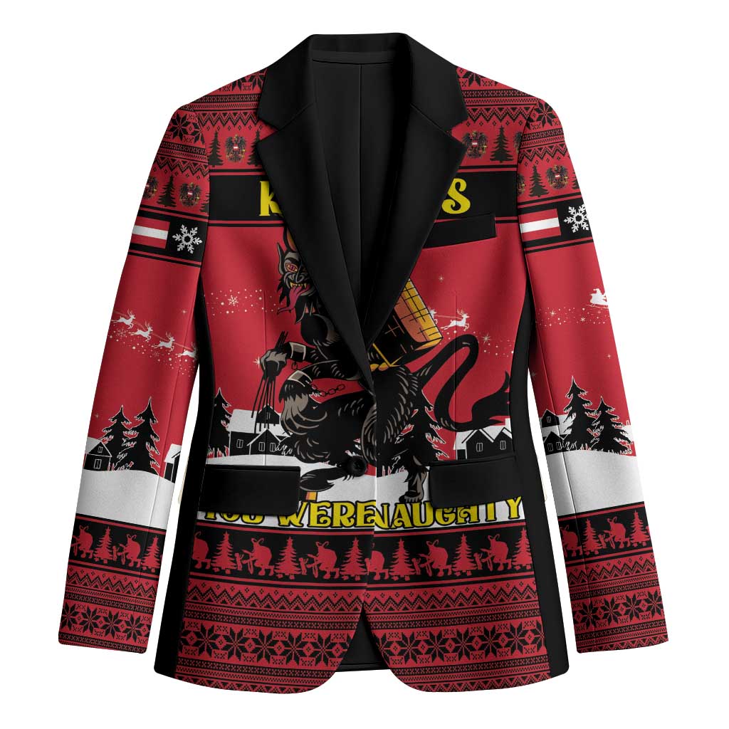 Austria Christmas Blazer Krampus You Were Naughty - Wonder Print Shop