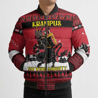 Austria Christmas Bomber Puffer Jacket Krampus You Were Naughty - Wonder Print Shop