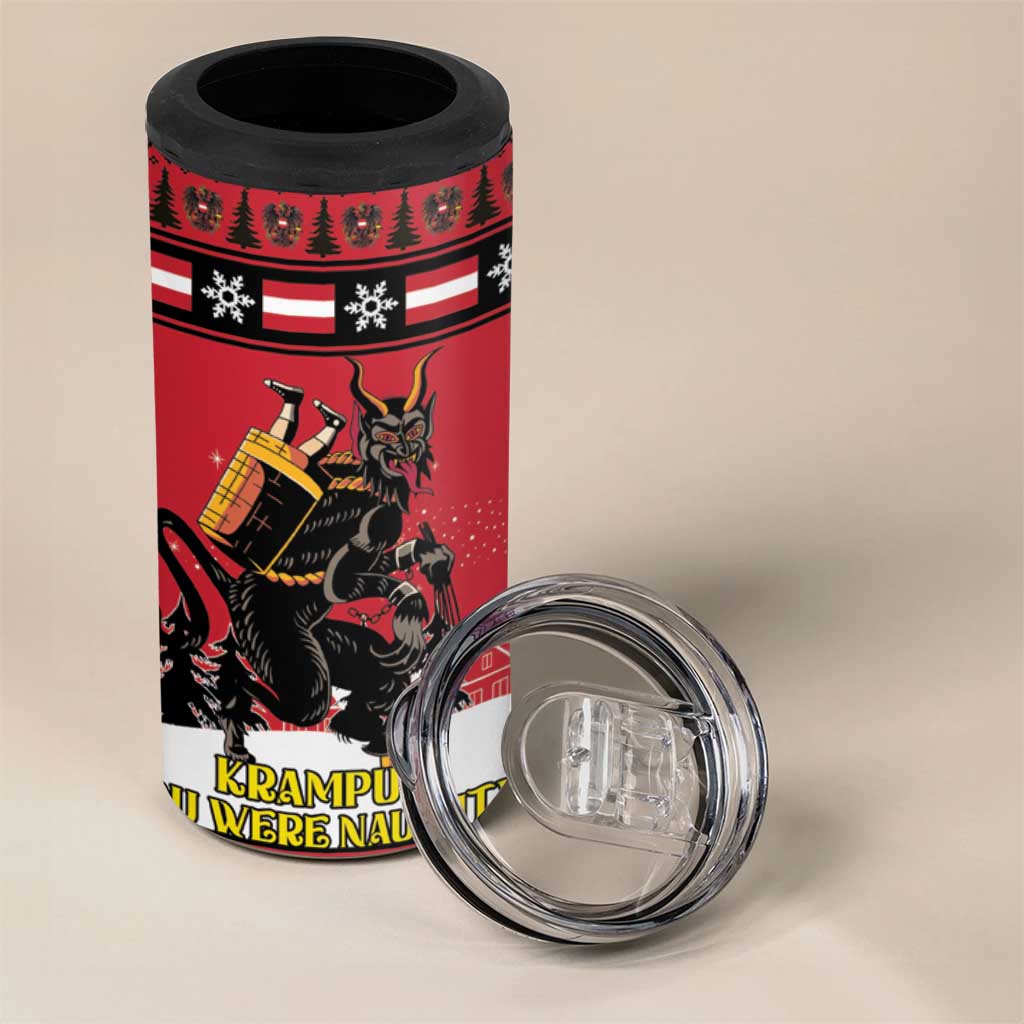 Austria Christmas 4 in 1 Can Cooler Tumbler Krampus You Were Naughty - Wonder Print Shop