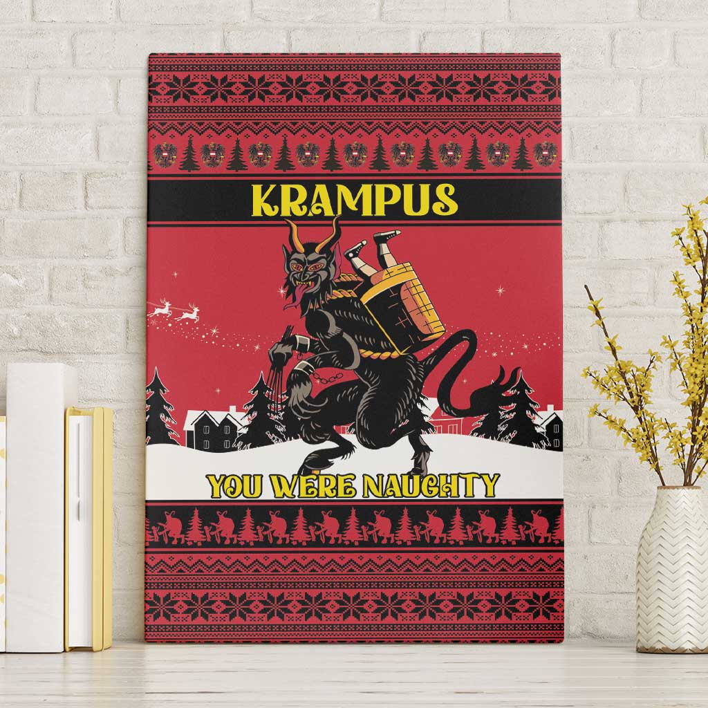 Austria Christmas Canvas Wall Art Krampus You Were Naughty - Wonder Print Shop
