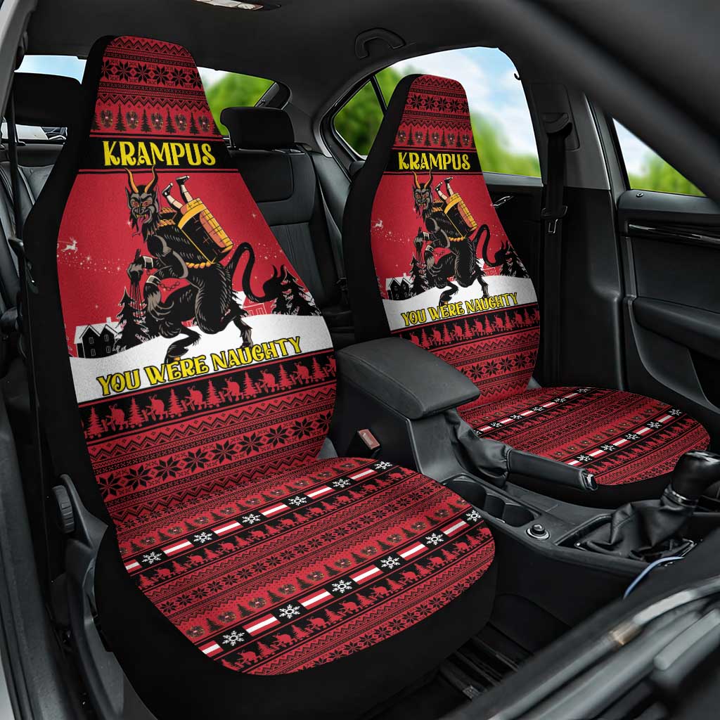 Austria Christmas Car Seat Cover Krampus You Were Naughty - Wonder Print Shop