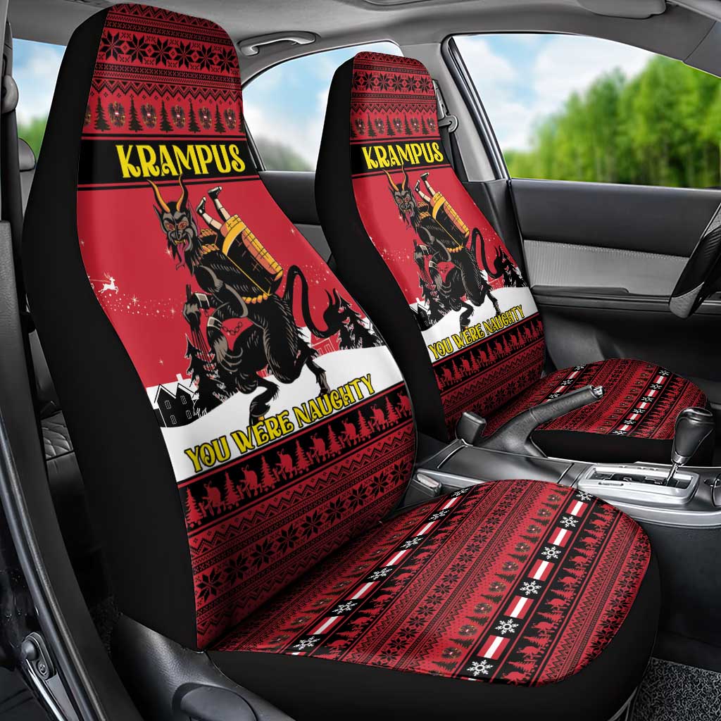 Austria Christmas Car Seat Cover Krampus You Were Naughty - Wonder Print Shop