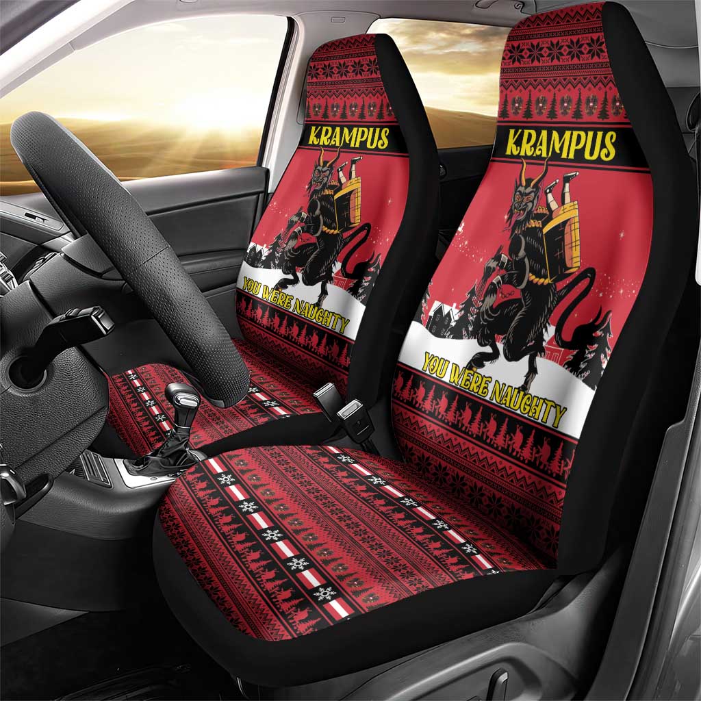 Austria Christmas Car Seat Cover Krampus You Were Naughty - Wonder Print Shop