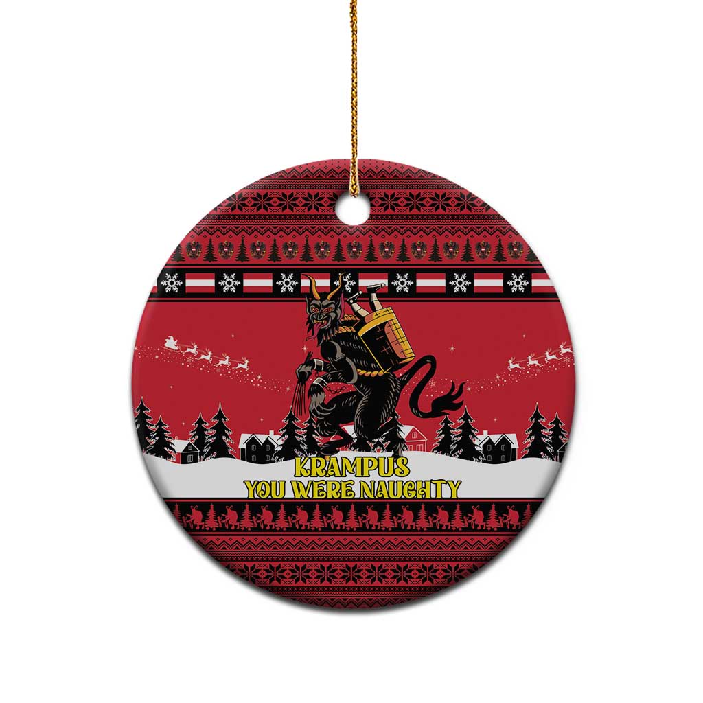Austria Christmas Ceramic Ornament Krampus You Were Naughty - Wonder Print Shop