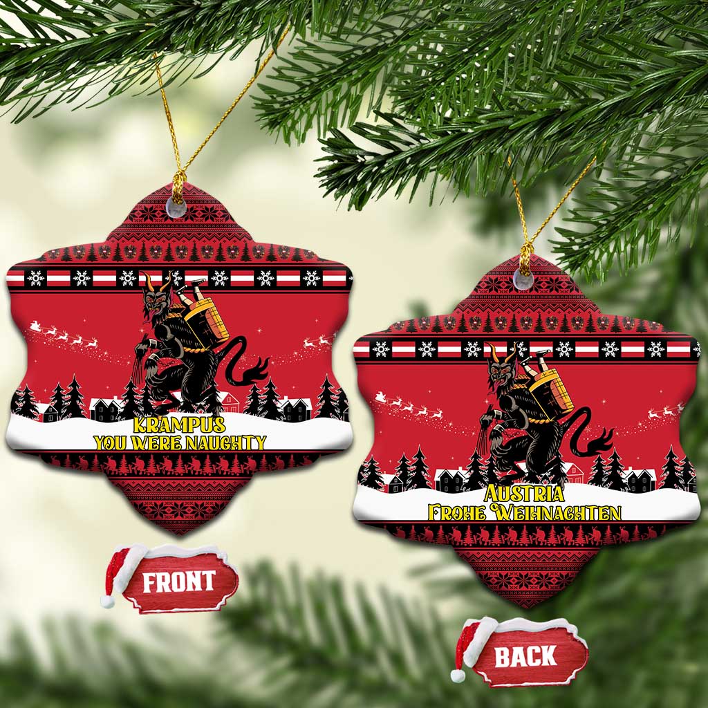 Austria Christmas Ceramic Ornament Krampus You Were Naughty - Wonder Print Shop