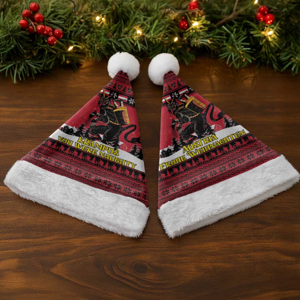Austria Christmas Santa Hat Krampus You Were Naughty - Wonder Print Shop