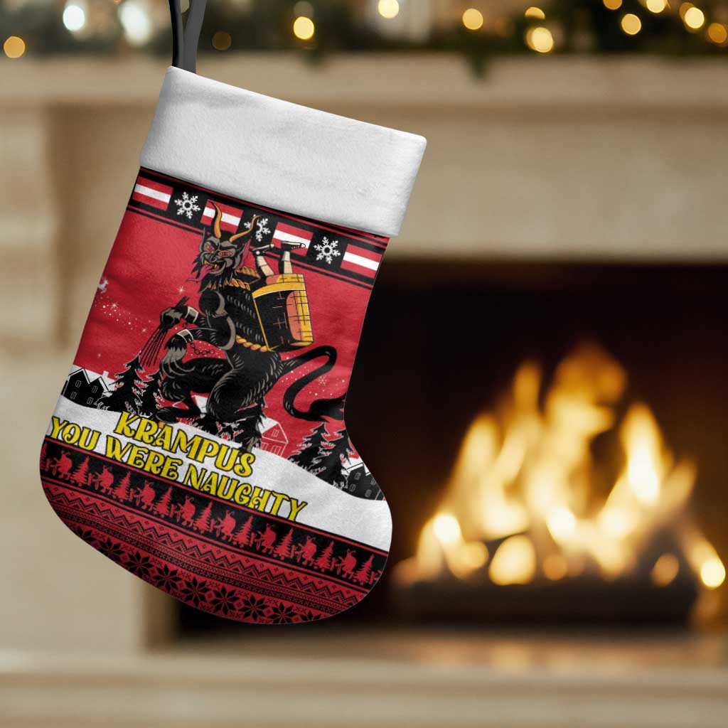 Austria Christmas Stocking Krampus You Were Naughty - Wonder Print Shop