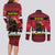 Austria Christmas Couples Matching Long Sleeve Bodycon Dress and Long Sleeve Button Shirt Krampus You Were Naughty - Wonder Print Shop