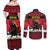 Austria Christmas Couples Matching Off Shoulder Maxi Dress and Long Sleeve Button Shirt Krampus You Were Naughty - Wonder Print Shop