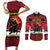 Austria Christmas Couples Matching Short Sleeve Bodycon Dress and Long Sleeve Button Shirt Krampus You Were Naughty - Wonder Print Shop