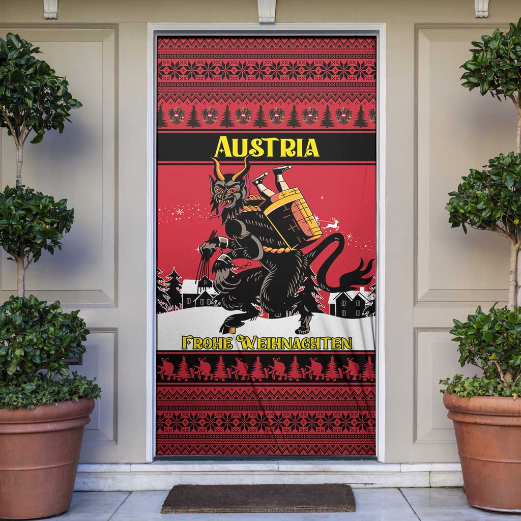 Austria Christmas Door Cover Krampus You Were Naughty - Wonder Print Shop