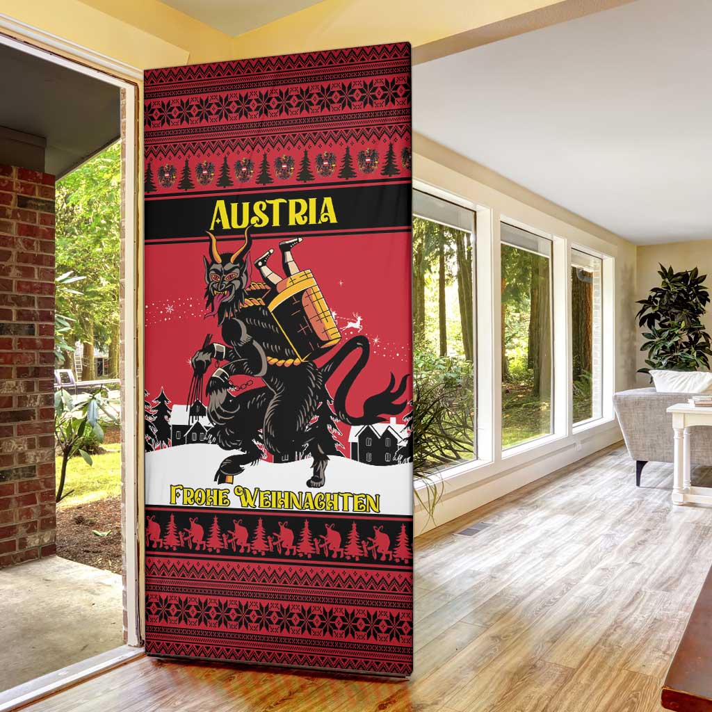 Austria Christmas Door Cover Krampus You Were Naughty - Wonder Print Shop