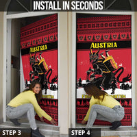 Austria Christmas Door Cover Krampus You Were Naughty - Wonder Print Shop