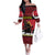 Austria Christmas Family Matching Off The Shoulder Long Sleeve Dress and Hawaiian Shirt Krampus You Were Naughty - Wonder Print Shop