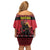 Austria Christmas Family Matching Off Shoulder Short Dress and Hawaiian Shirt Krampus You Were Naughty - Wonder Print Shop
