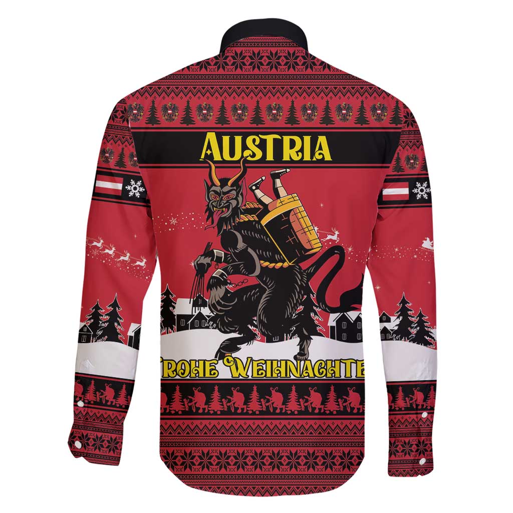 Austria Christmas Family Matching Short Sleeve Bodycon Dress and Hawaiian Shirt Krampus You Were Naughty - Wonder Print Shop