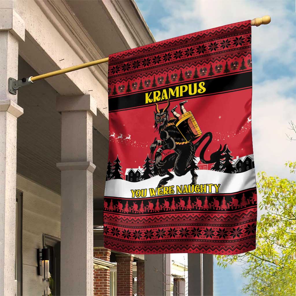Austria Christmas Garden Flag Krampus You Were Naughty - Wonder Print Shop
