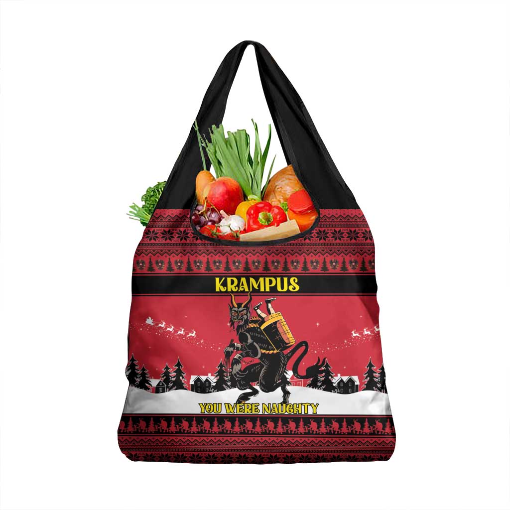 Austria Christmas Grocery Bag Krampus You Were Naughty - Wonder Print Shop