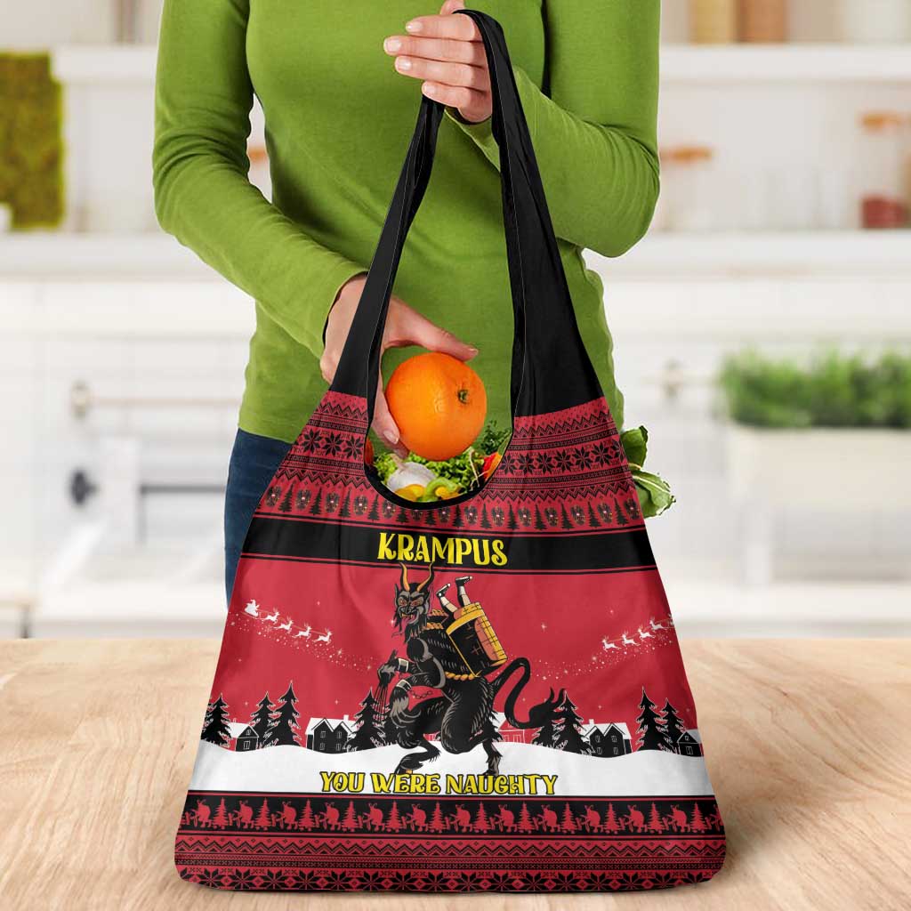 Austria Christmas Grocery Bag Krampus You Were Naughty - Wonder Print Shop