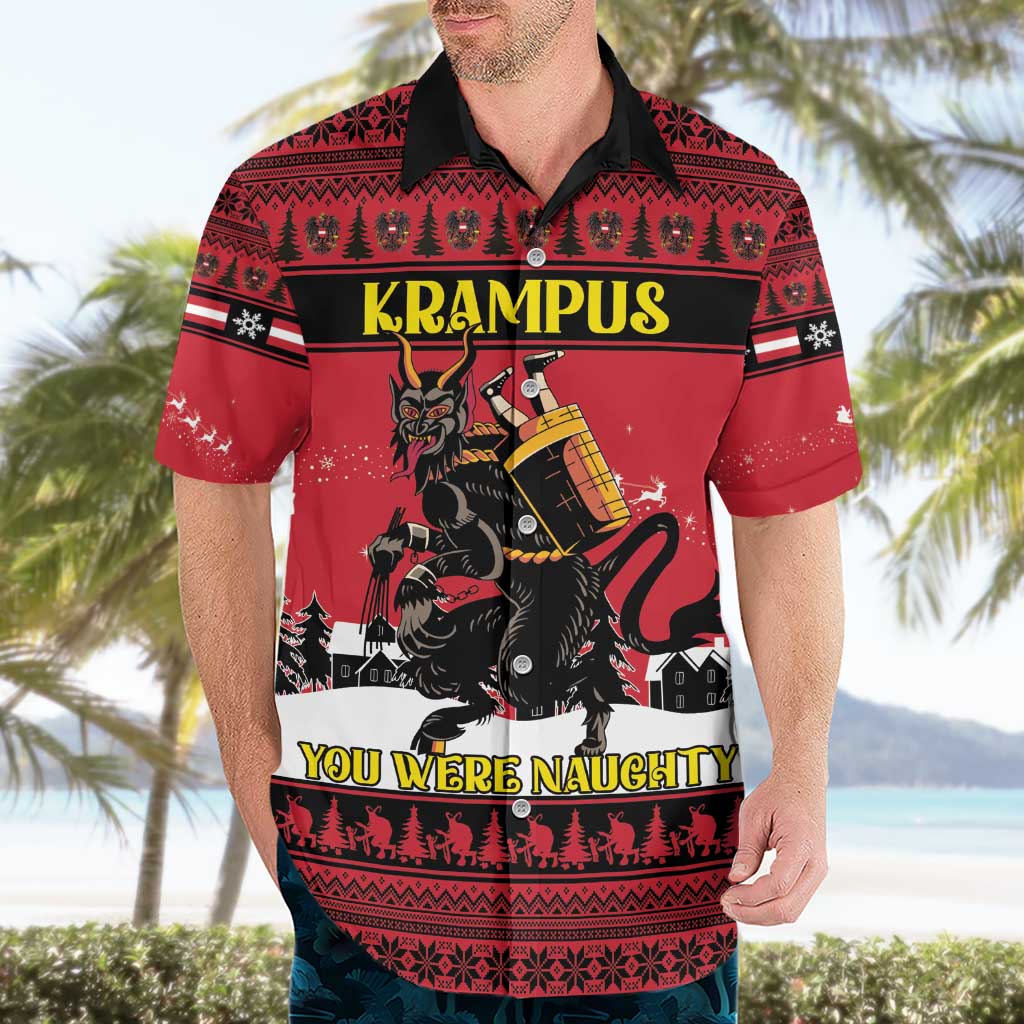 Austria Christmas Hawaiian Shirt Krampus You Were Naughty - Wonder Print Shop