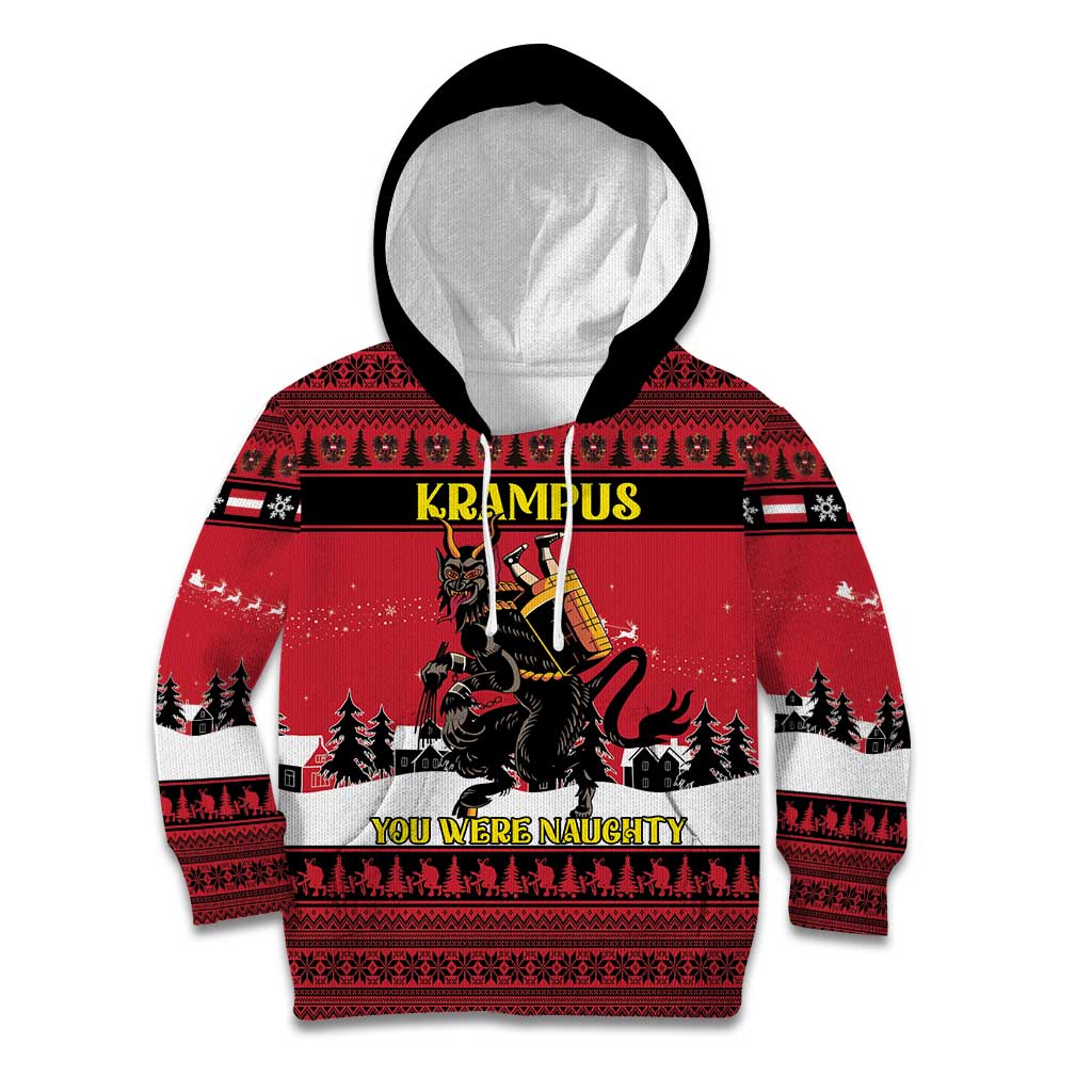 Austria Christmas Kid Hoodie Krampus You Were Naughty - Wonder Print Shop