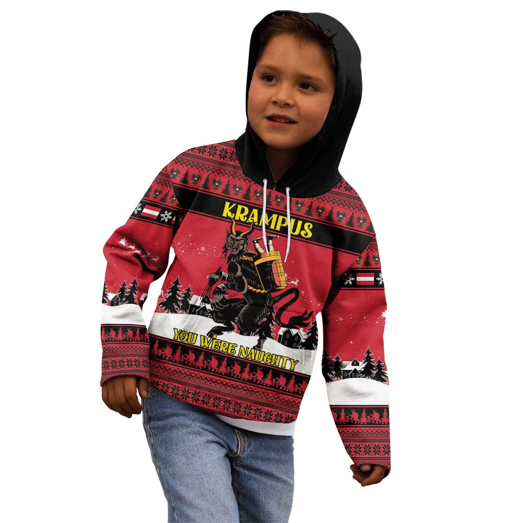 Austria Christmas Kid Hoodie Krampus You Were Naughty - Wonder Print Shop