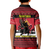 Austria Christmas Kid Polo Shirt Krampus You Were Naughty - Wonder Print Shop