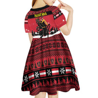 Austria Christmas Kid Short Sleeve Dress Krampus You Were Naughty - Wonder Print Shop