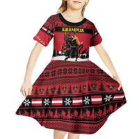 Austria Christmas Kid Short Sleeve Dress Krampus You Were Naughty - Wonder Print Shop
