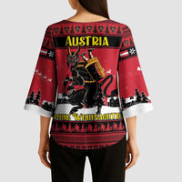 Austria Christmas Kimono Sleeve Blouse Krampus You Were Naughty - Wonder Print Shop