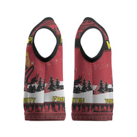 Austria Christmas Knitted V-Neck Vest Krampus You Were Naughty - Wonder Print Shop